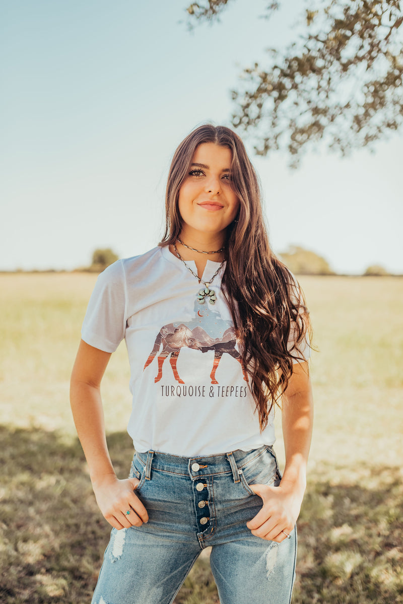 Turquoise & Teepees Shirt