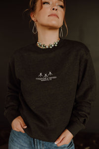 Turquoise & Teepees Embroidered Pullover